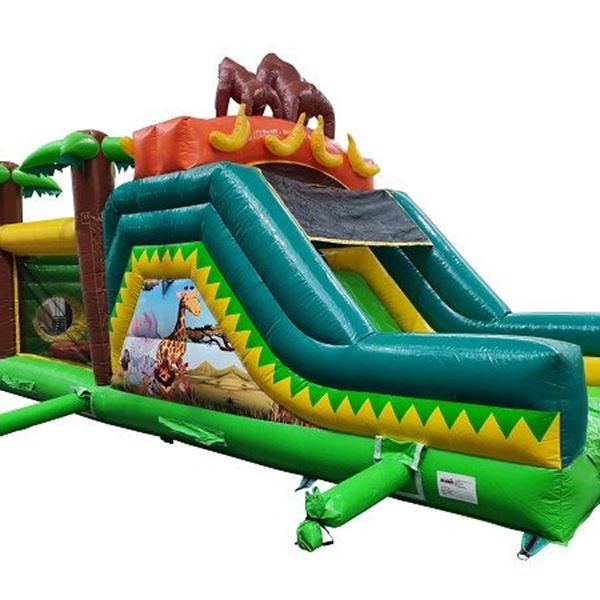 Stormbaan Jungle met glijbaan 10m Stormbaan Jungle met glijbaan 10m